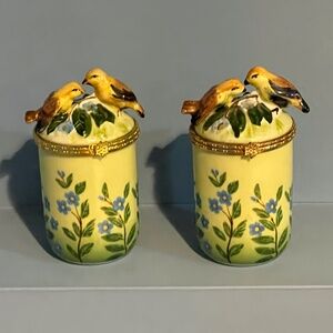 Bombay love bird trinket box
